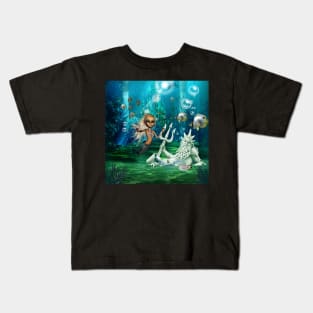 In the depths of the ocean cute mermaid Kids T-Shirt